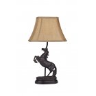 Table lamp bonze effect sculpture horse