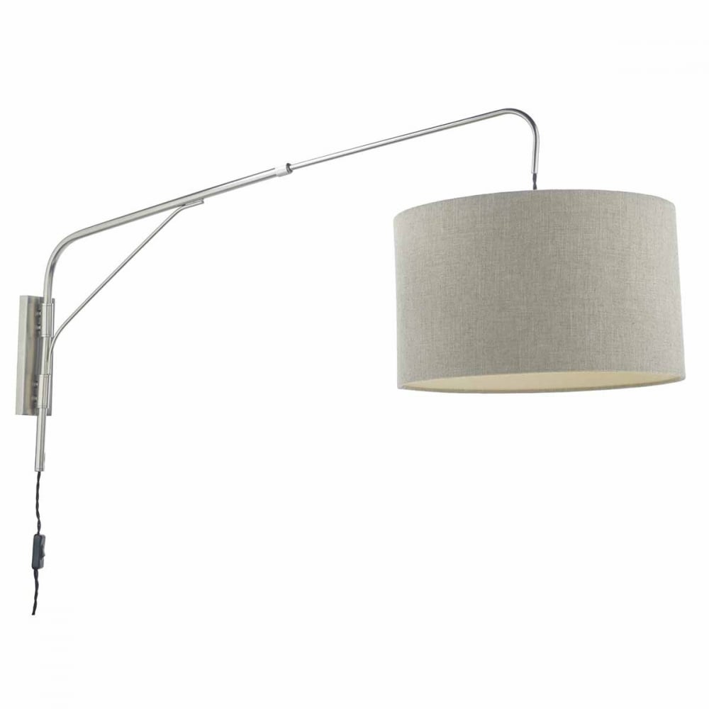 The Lighting Book BOOM antique chrome adjustable wall light fitting