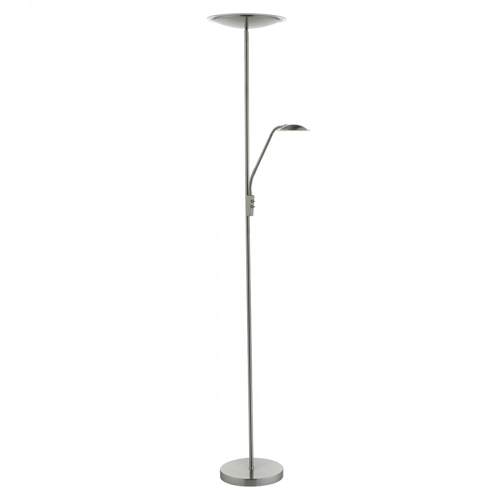 The Lighting Book UTAH satin nickel LED mother and child floor lamp