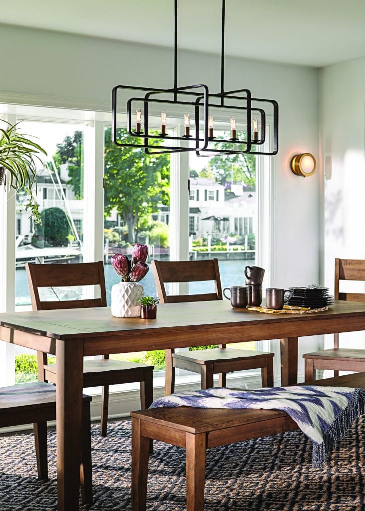 The Lighting Company Hinkley Lighting QUENTIN 6 light isle chandelier in Buckeye bronze finish