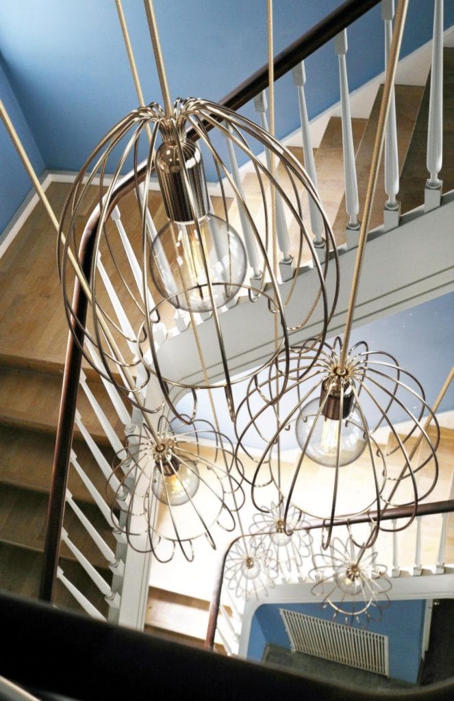 Design For The People CAGE design ceiling pendant in a brass finish