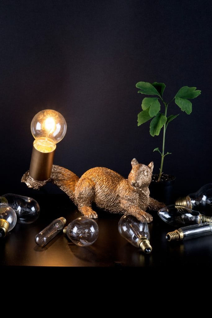 Globen Lighting PIFF squirrel wall light in brass