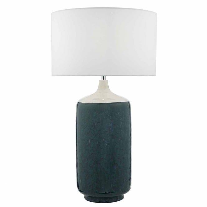 The Lighting Book HULDA white and green glaze ceramic table lamp base
