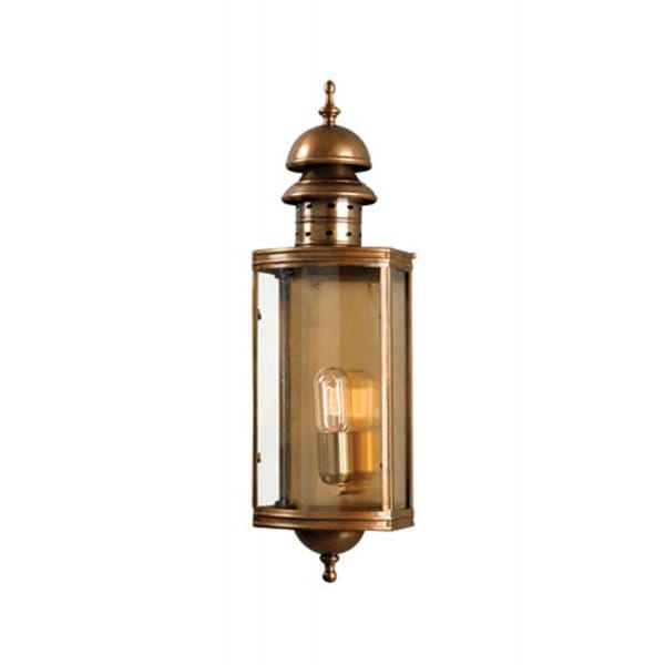 DOWNING STREET traditional antique brass outdoor wall lantern