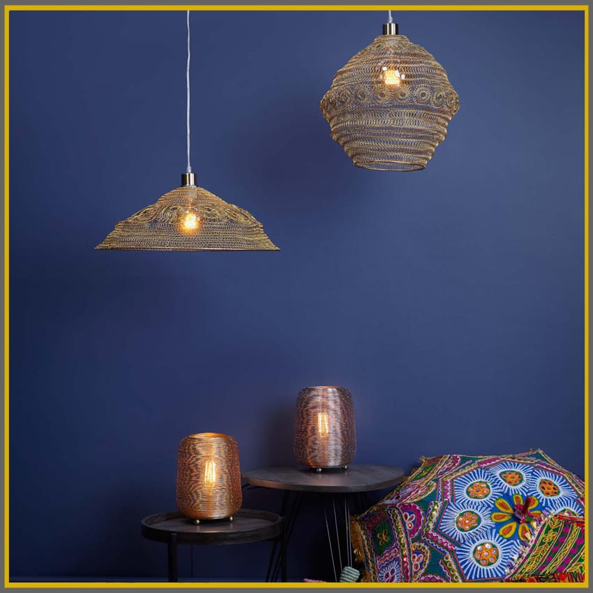 The Lighting Book Vol: 2 KIKI Easy Fit Pendant Gold Metal