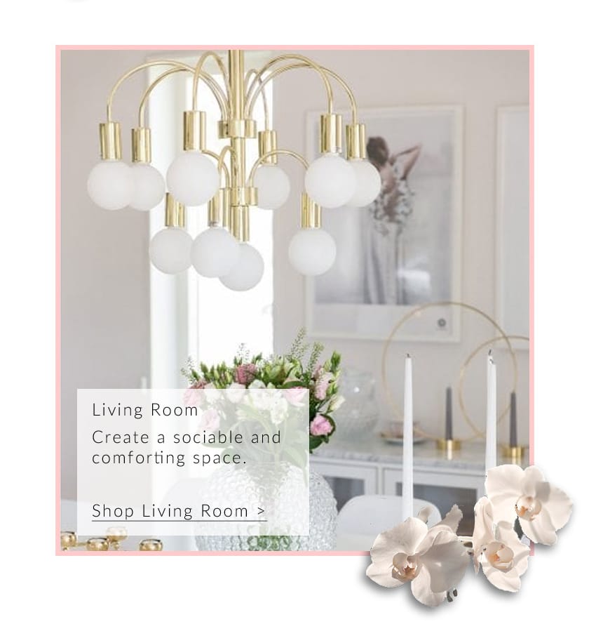 GRACE 10 light polished brass chandelier
