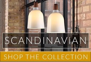 Lighting, blond wood lamps and pendant lights