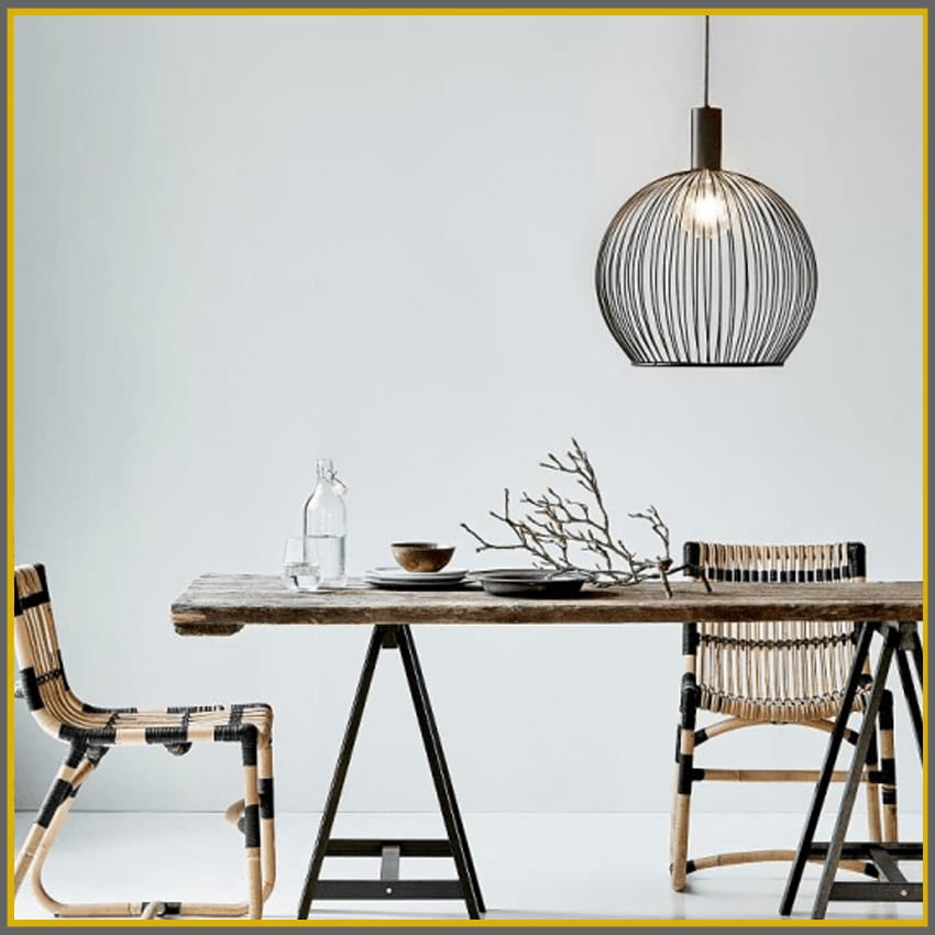 AVER 50 modern black frame ceiling pendant