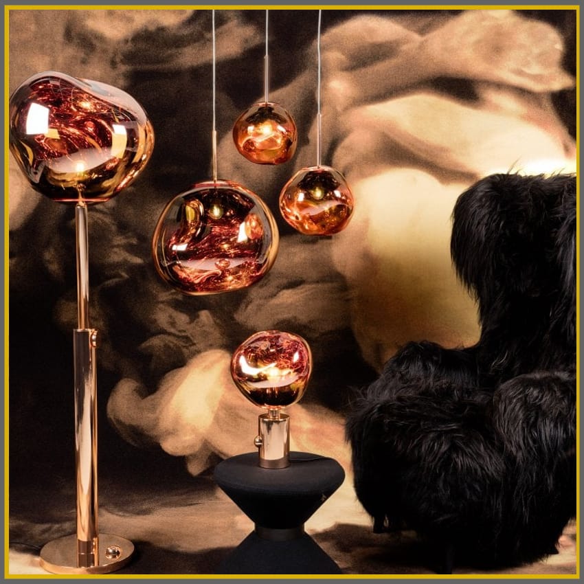 Tom Dixon MELT mini gold finish ceiling pendant light | Lighting Company UK