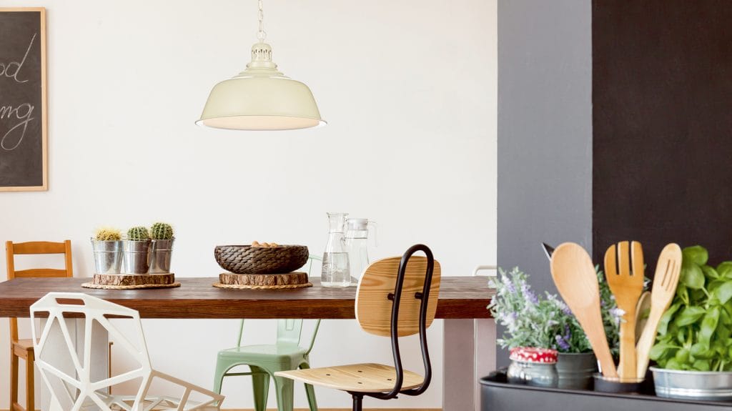 NANTUCKET retro putty coloured ceiling pendant light