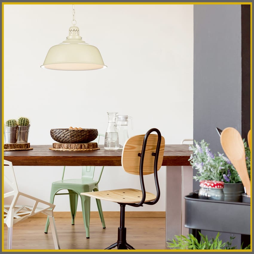 The Lighting Book NANTUCKET retro putty coloured ceiling pendant light