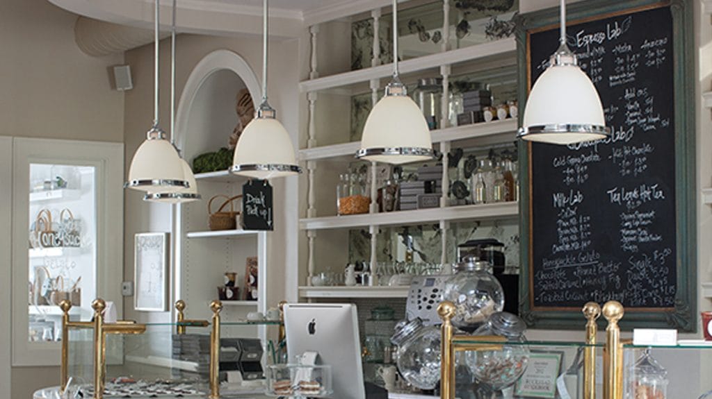 AMELIA vintage retro style ceiling pendant for sloping ceilings - medium