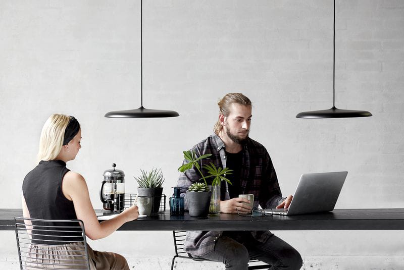 ARTIST 40 modern LED ceiling pendant in black finish