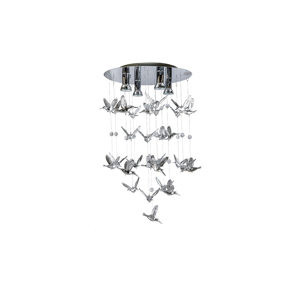 Icarus Lighting FLIGHT Ceiling Pendant Cluster Chrome