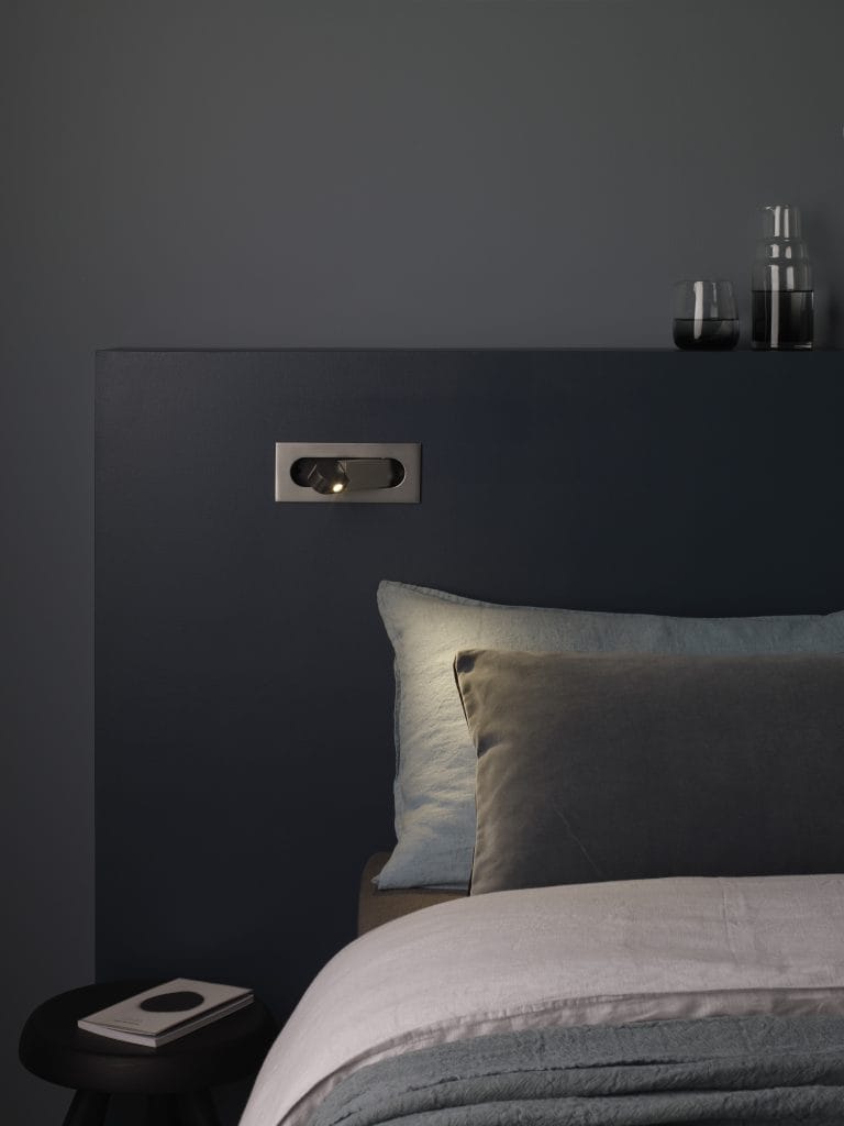 Recessed reading wall light