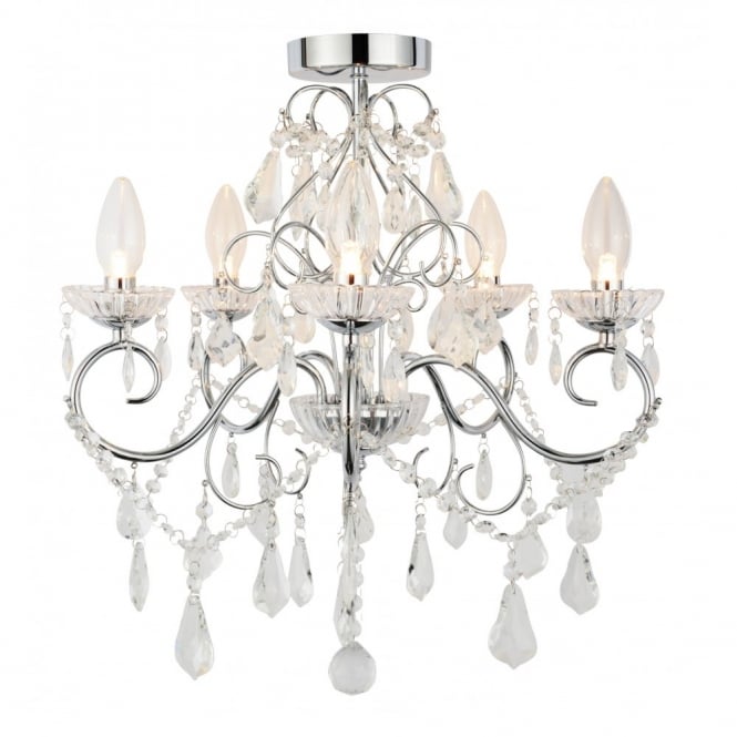 Bathroom chandelier.