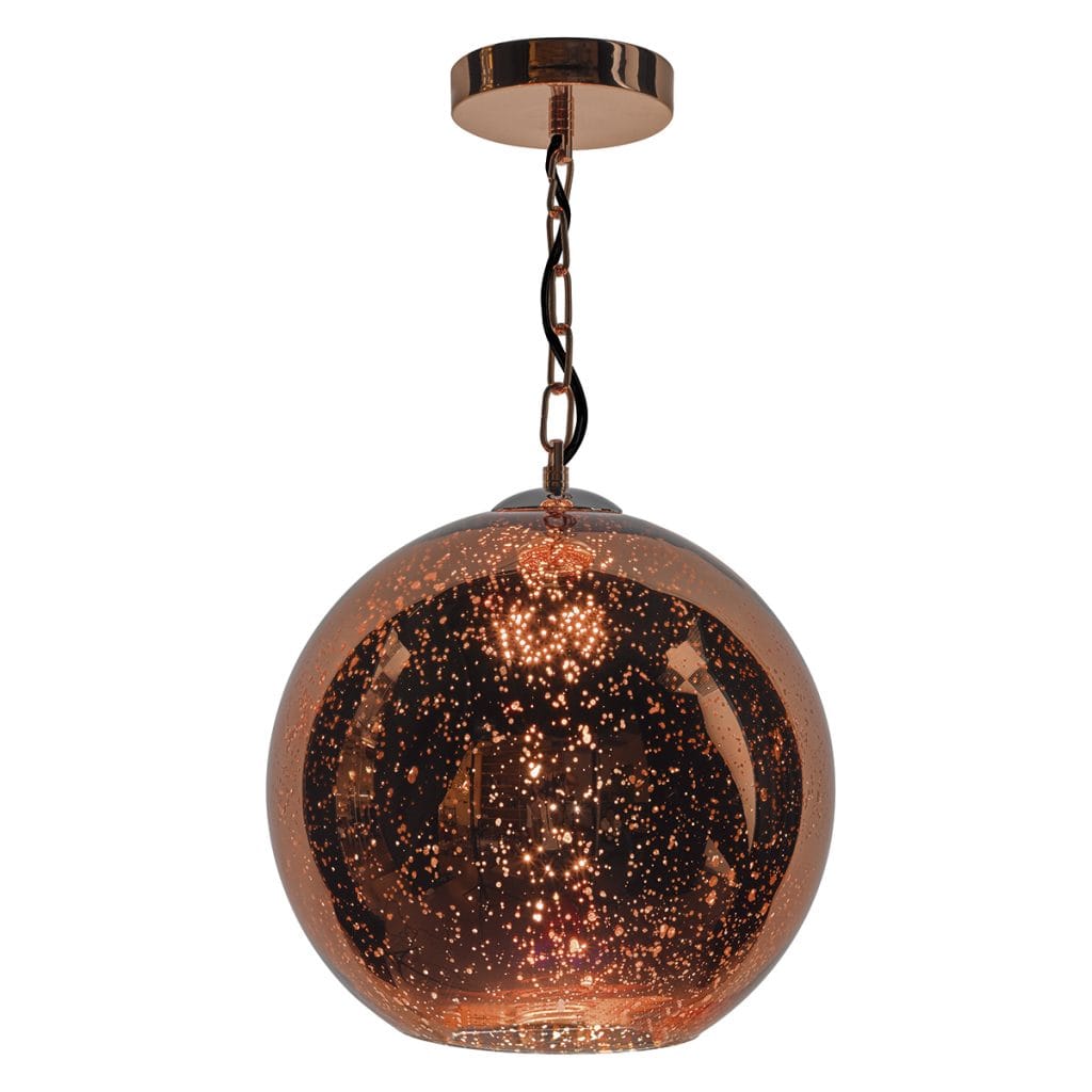 Glass globe ceiling pendant light