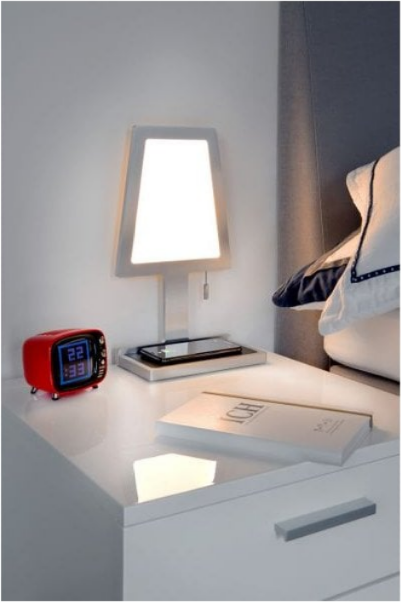 CHARGED LED table lamp with wireless phone charger
