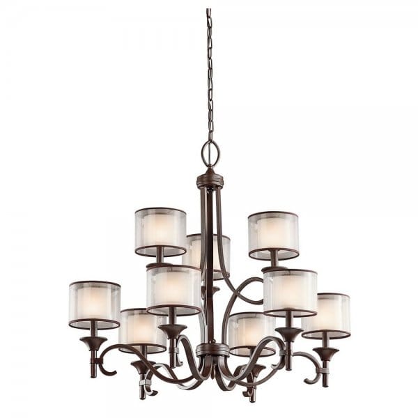 9 Light chandelier.