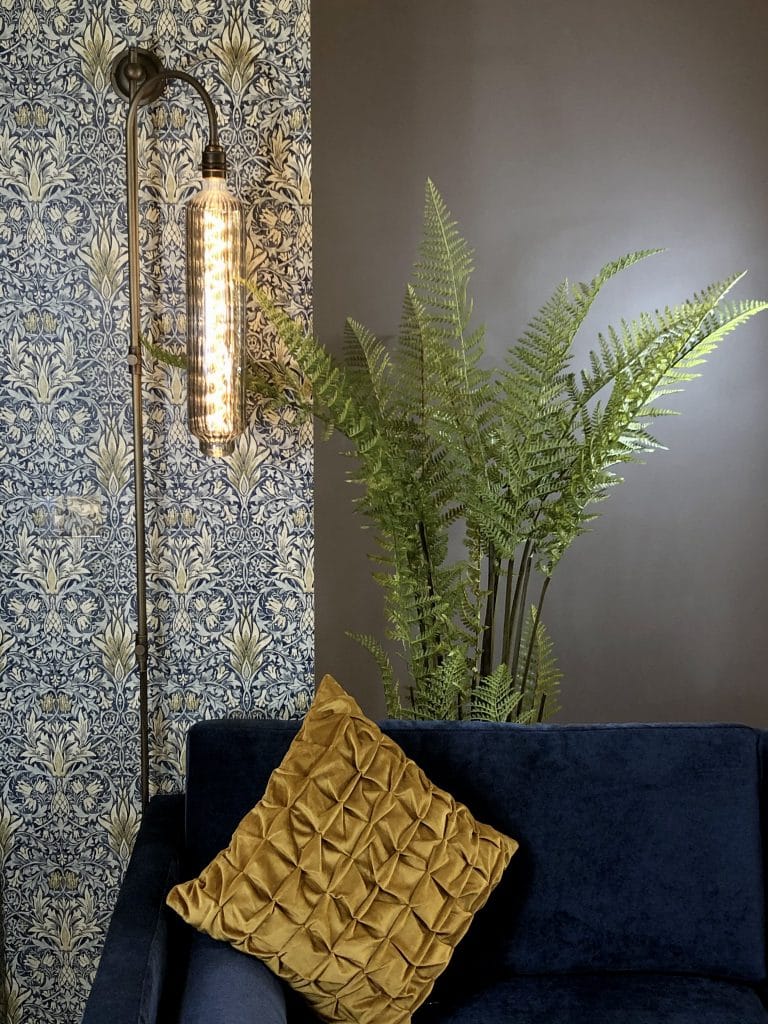 House Of Hickin FINNLEY Wall Light Fitting in Antique Brass no wiring required plug in style