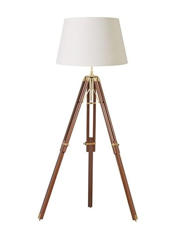 TRIPOD Mango Wood Tripod Floor Lamp Base