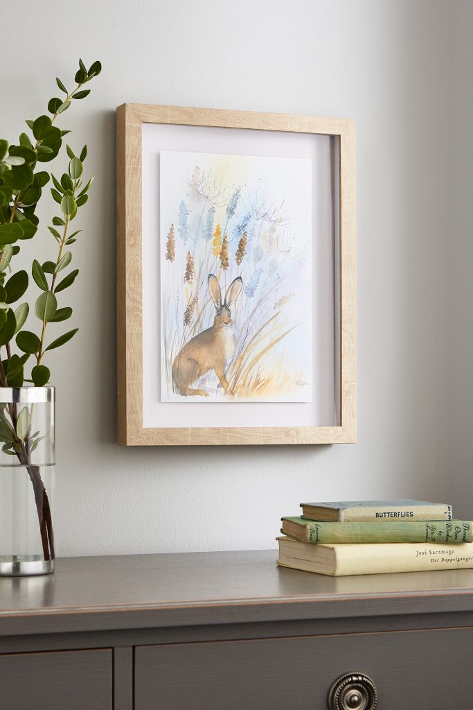 Hare Wall art on a white backdrop by Laura Ashley for a Children's Bedroom 