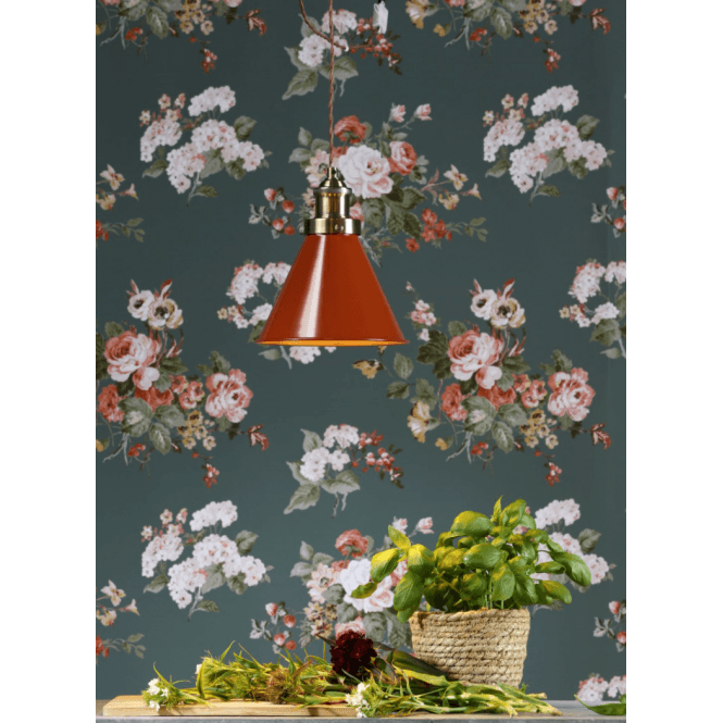 laura ashley ceiling pendant in burnt orange.
