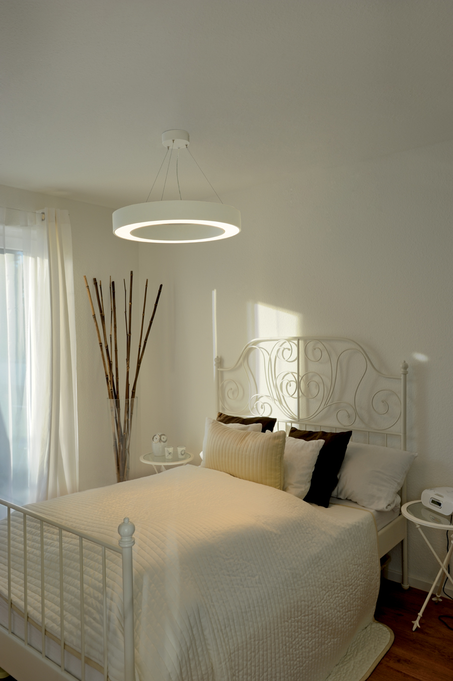 The Lighting Book Ianna Ceiling Pendant Antique Brass Hoop with Integrated LED