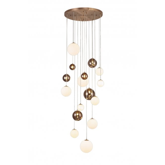 circular plated pendant cluster.