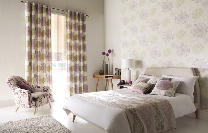 Colourful bedroom decor