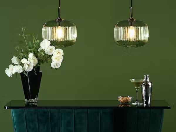 Glass ceiling pendant lights