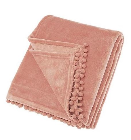 pink throw