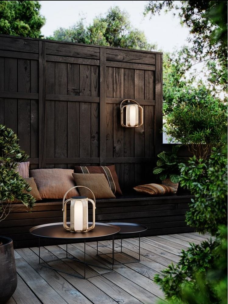 Outdoor portable solar lighting rattan
