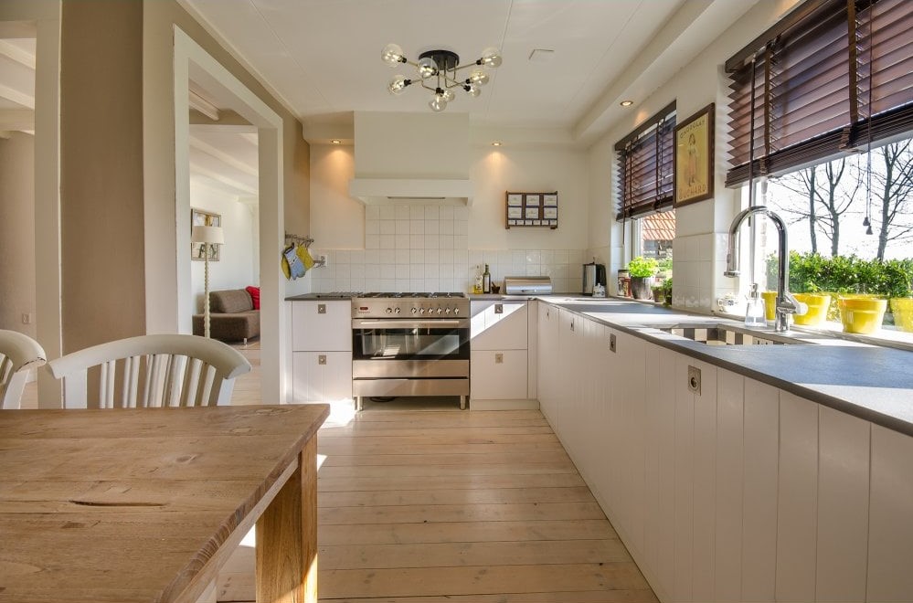 kitchen with ceiling lights