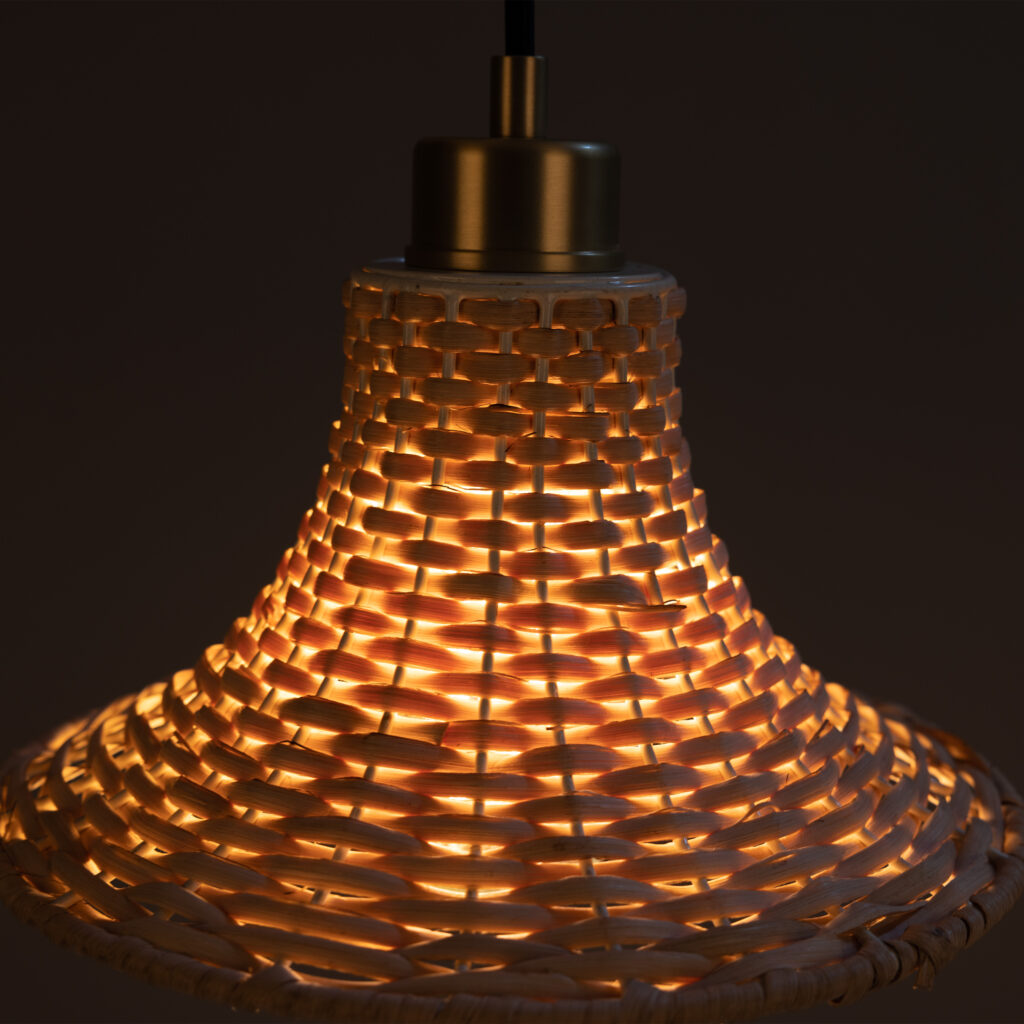 Woven ratten lighting