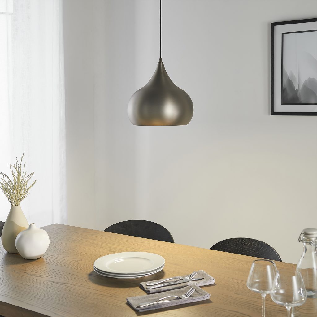 matte nickel LED ceiling pendant