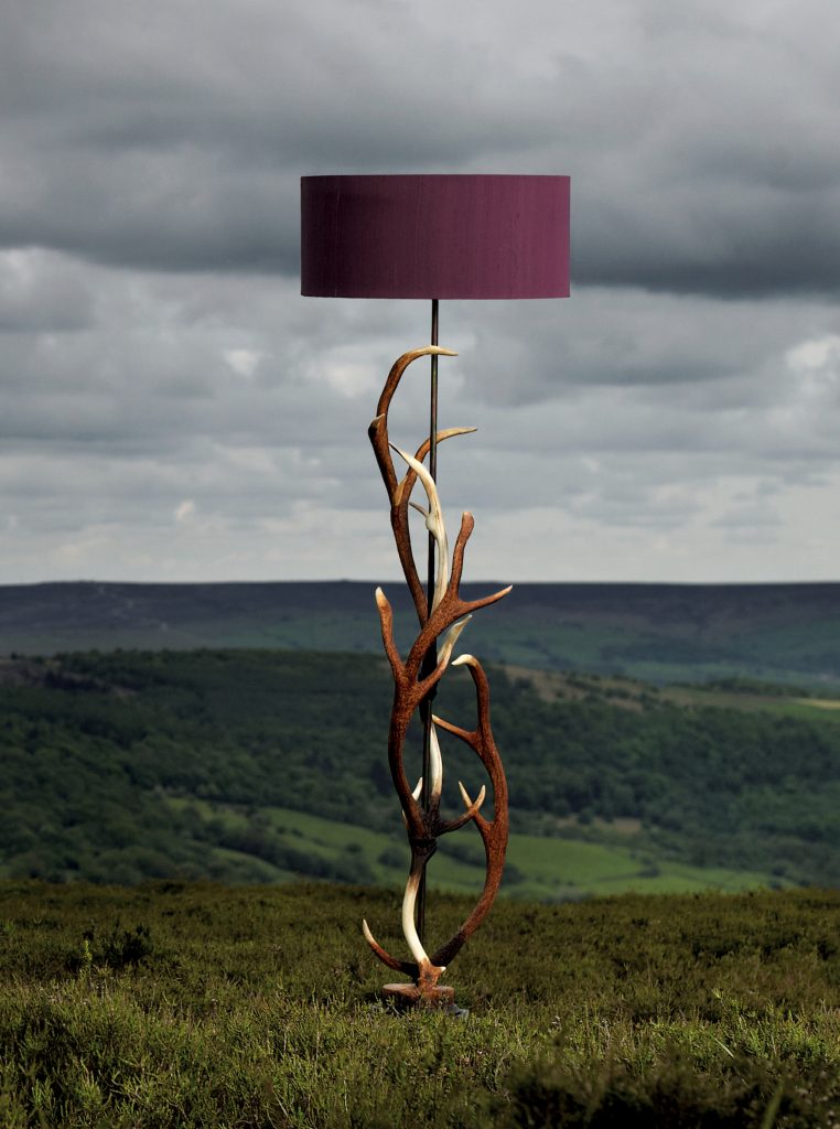 stag antler floor lamp