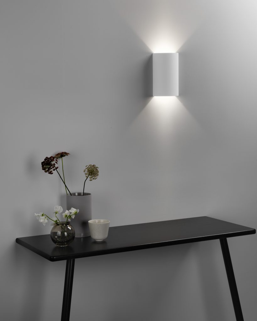 white cylindrical wall washer light