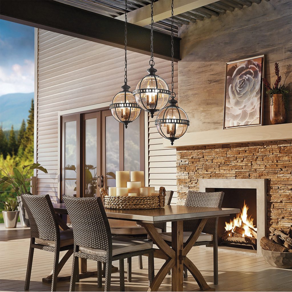 Victorian style outdoor globe hanging lantern