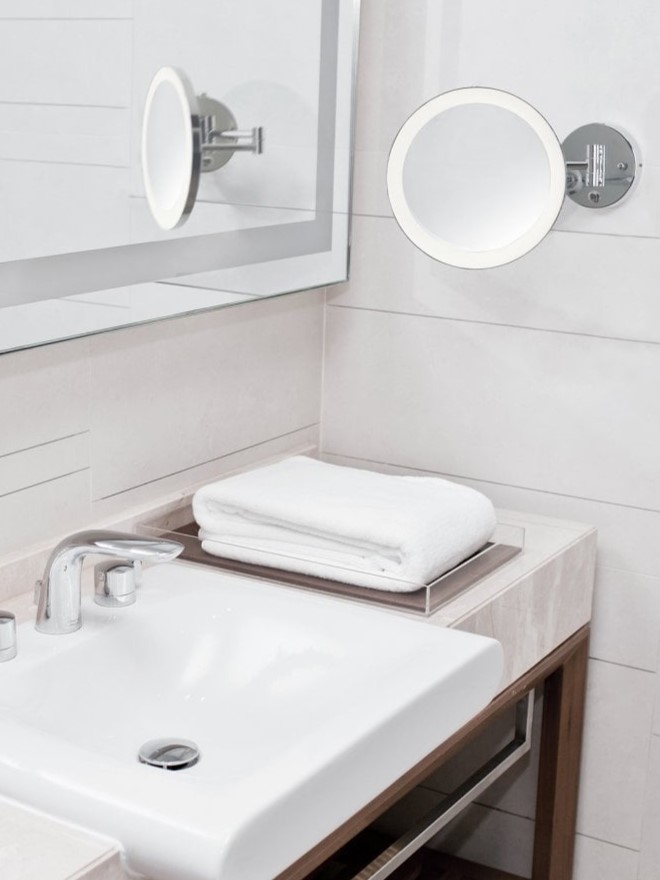 illuminated bathroom mirror