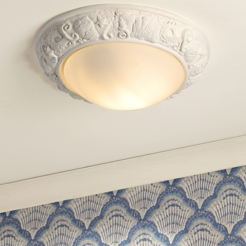 a plater moulded effect flush ceiling light