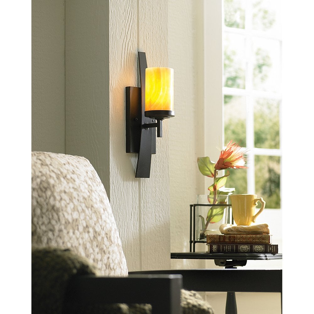 a modern take on a medieval style wall sconce