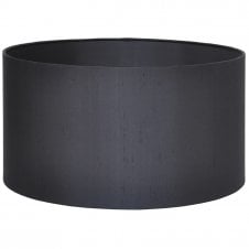 45cm Black Silk Lined Cylinder Shade for Table Lamps