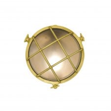 7028 round brass bulkhead with frosted glass and front guard**LAST ONE**