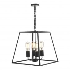 ACADEMY 4 light ceiling pendant lantern in black