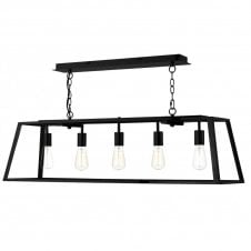 ACADEMY 5 light pendant (black)