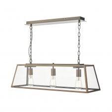 ACADEMY antique copper 3 light ceiling pendant bar