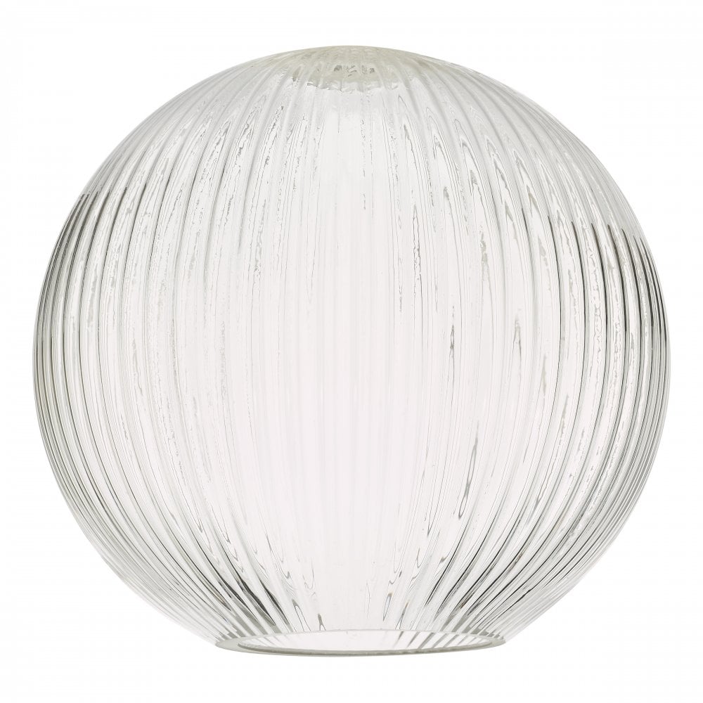 Round Ribbed Glass Easy Fit Ceiling Shade Ribbed Round Glass Shade | Lighting Company UK