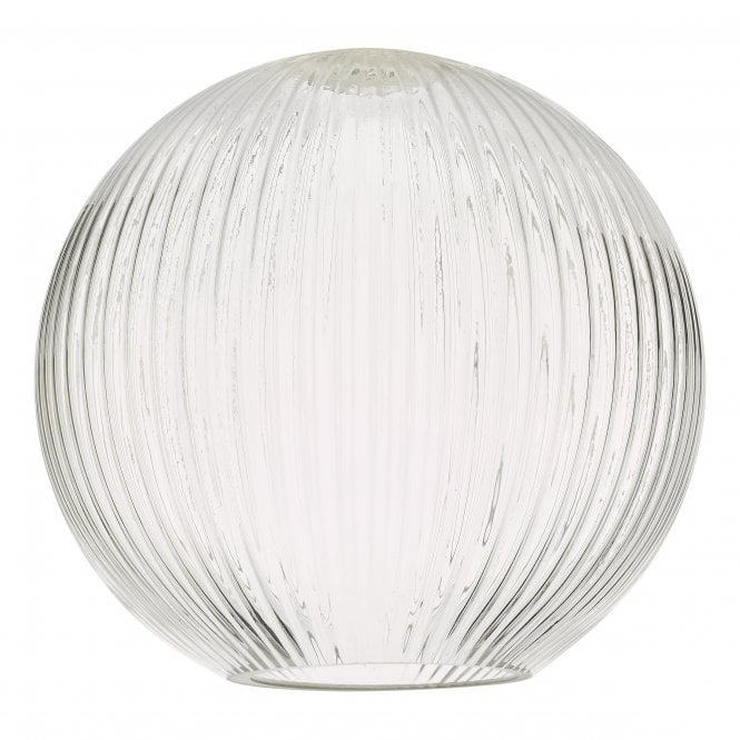 ACCESSORIES Easy Fit Ceiling Shade Ribbed Round Glass Shade