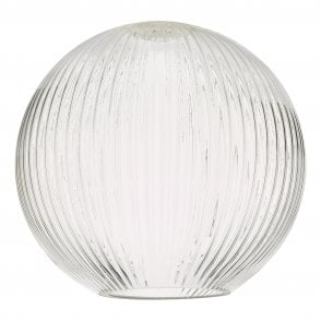 ACCESSORIES Easy Fit Ceiling Shade Ribbed Round Glass Shade
